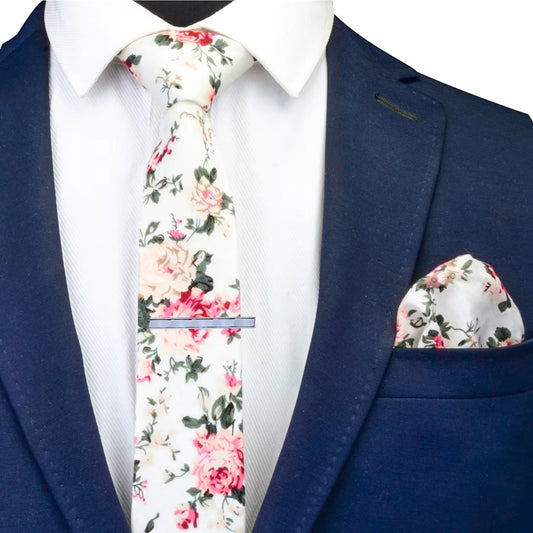 Ivory Bouquet Tie Set