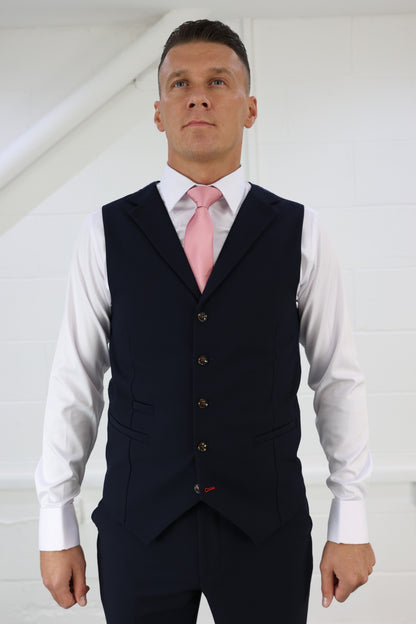 Lawrence Navy Waistcoat