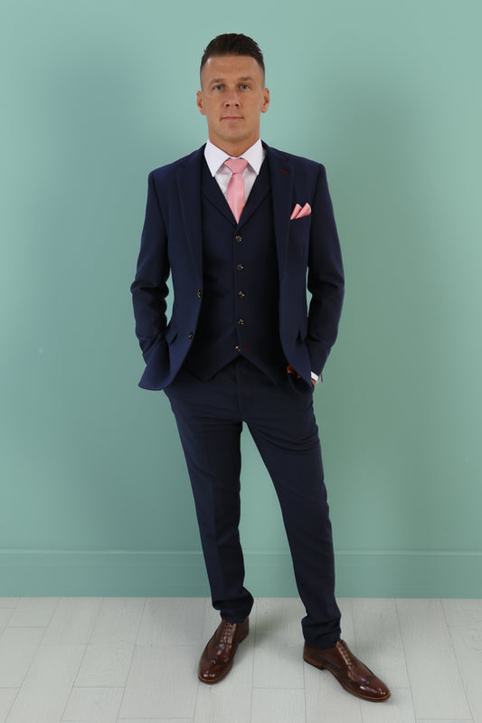 Lawrence Navy Three Piece Suit