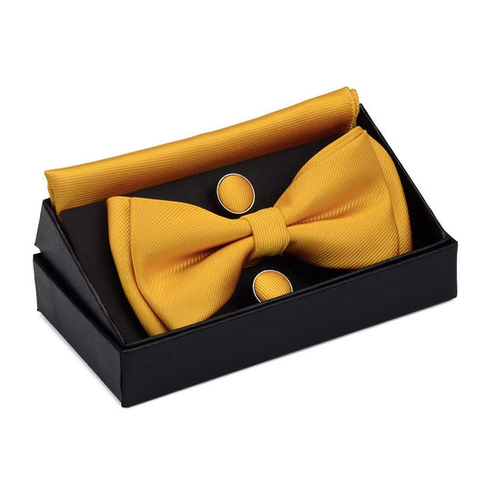 Yellow Gold Bow Tie Set