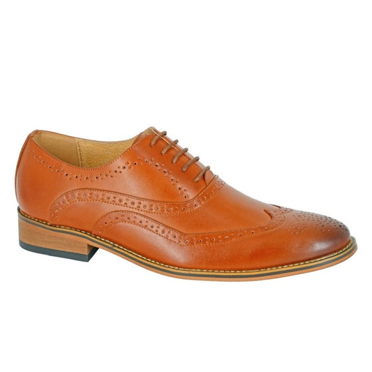 Solid Tan Leather Brogue