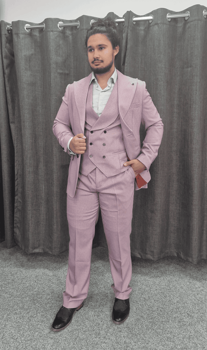 Suitbae Lilac 100% Wool Three Piece Suit