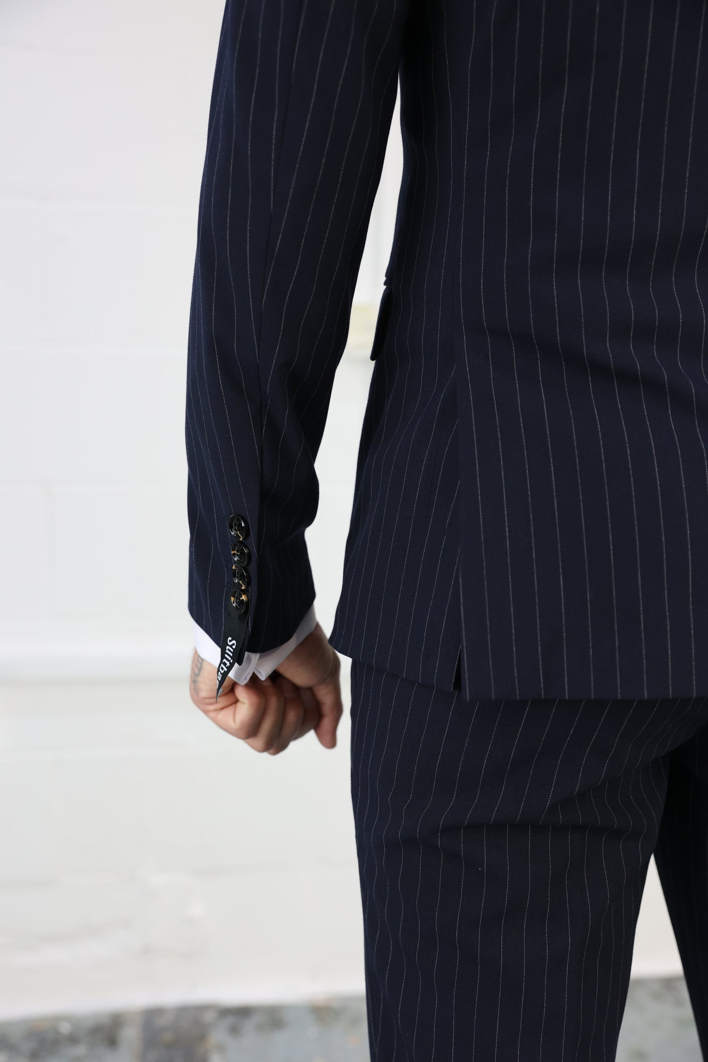 Navy Pinstripe Two Piece Suit