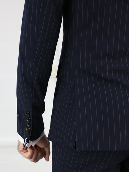 Navy Pinstripe Blazer