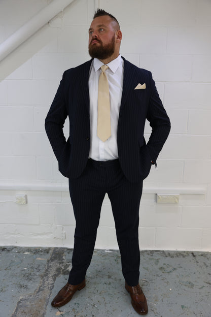 Navy Pinstripe Two Piece Suit