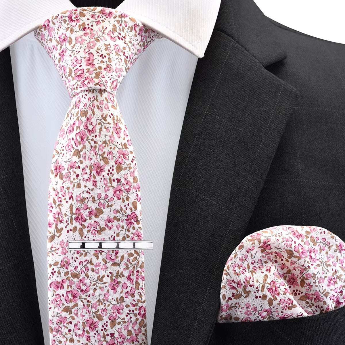Pink Meadow Tie Set