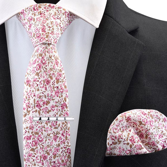 Pink Meadow Tie Set