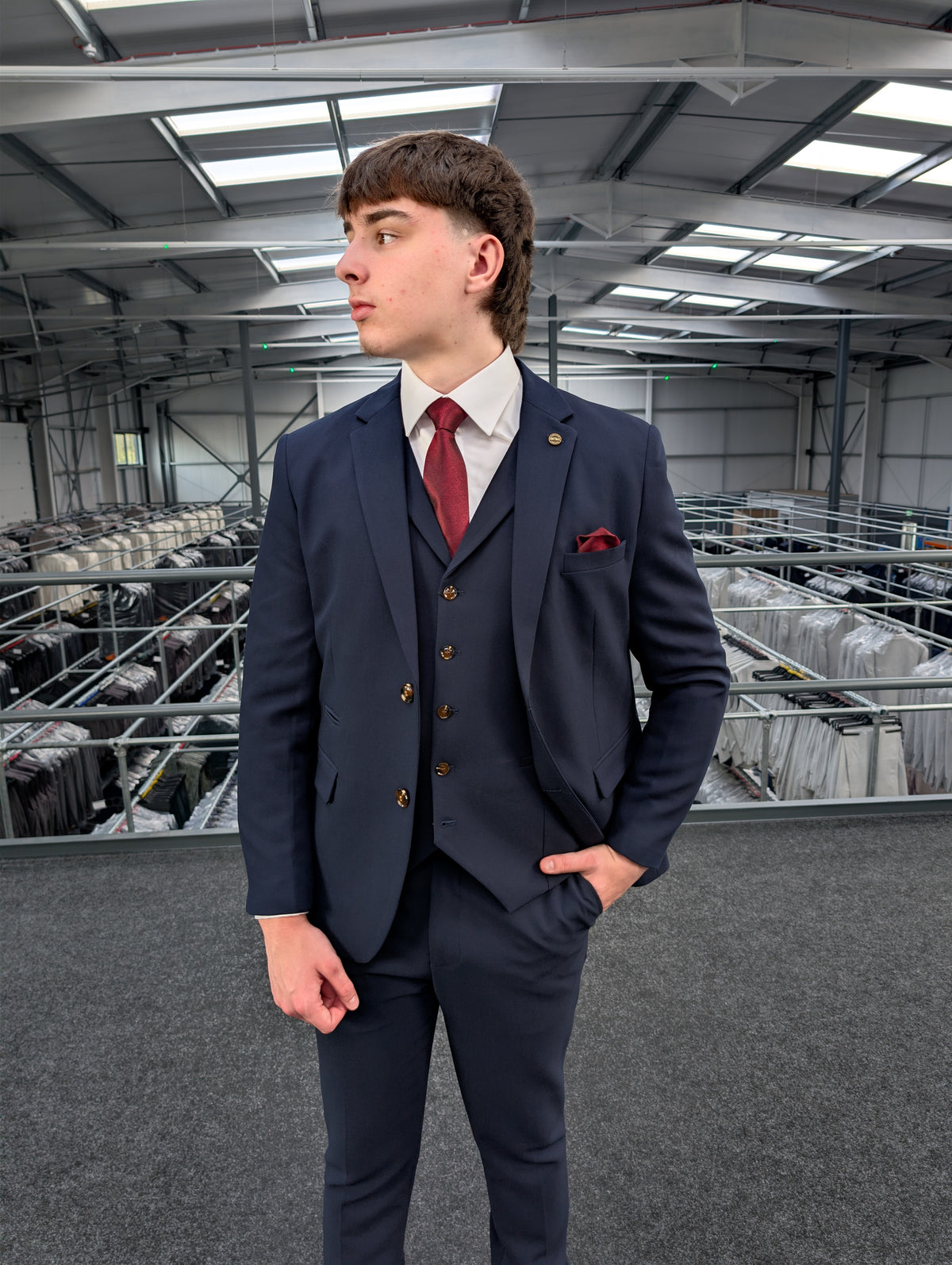 Lawrence Navy Three Piece Suit
