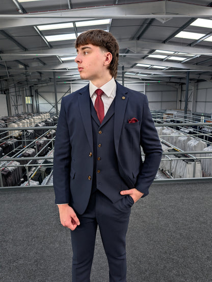 Lawrence Navy Three Piece Suit