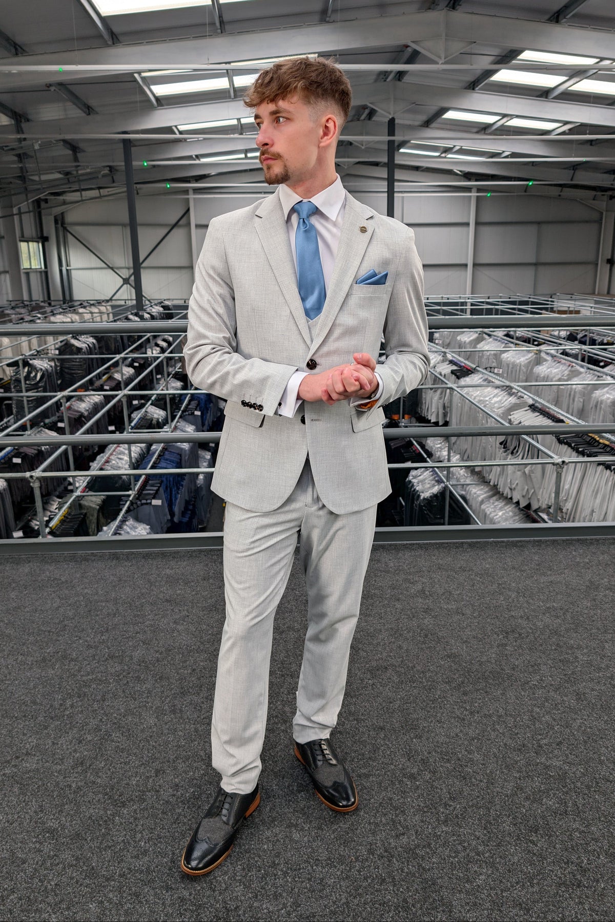 Harry Light Grey Three Piece Suit