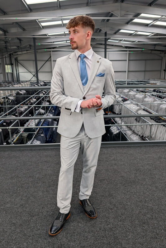 Harry Light Grey Three Piece Suit