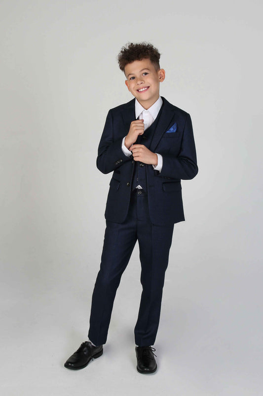 Kids Arthur Navy Three Piece Suit (Matching Adult Version Available)