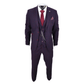 Knighthood Purple Check Tweed Three Piece Suit