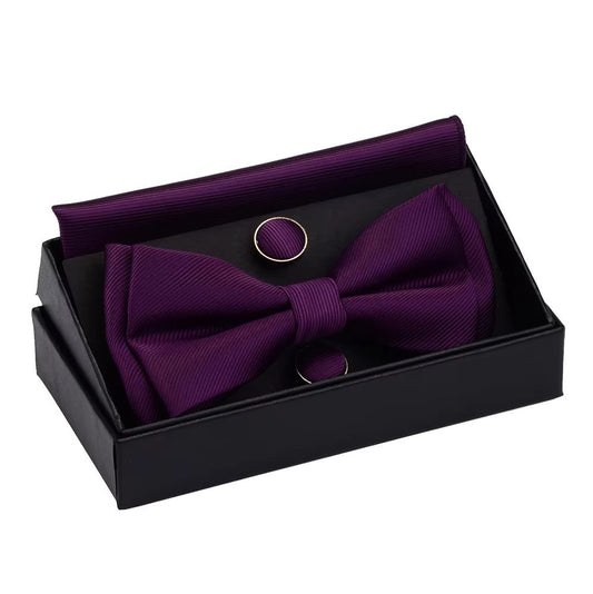 Purple Bow Tie Set