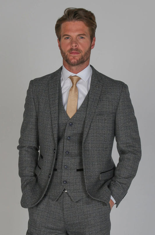 Paul Andrew Charcoal Tweed Blazer