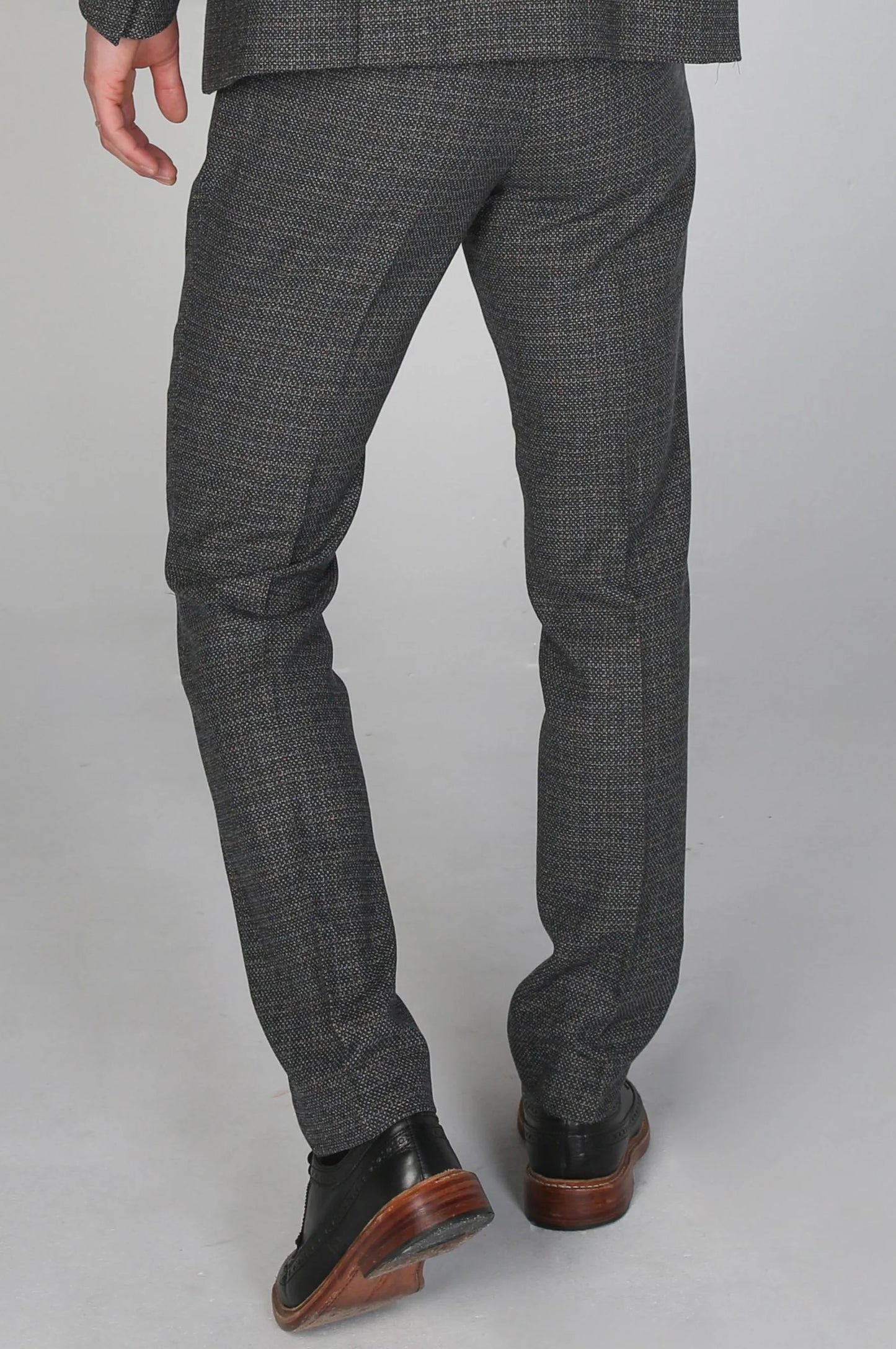 Paul Andrew Charcoal Tweed Trouser