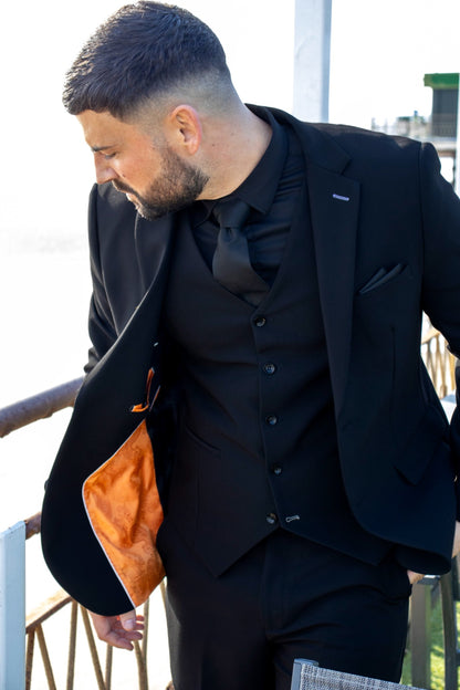 Diablo Black Three Piece Suit