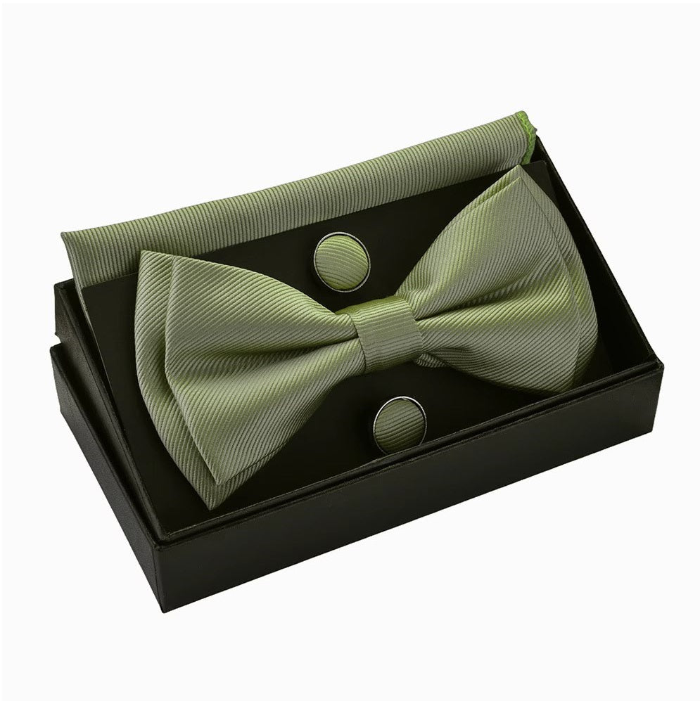 Sage Green Bow Tie Set