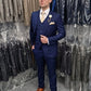 Suitbae Solid Blue Three Piece Suit 🌊