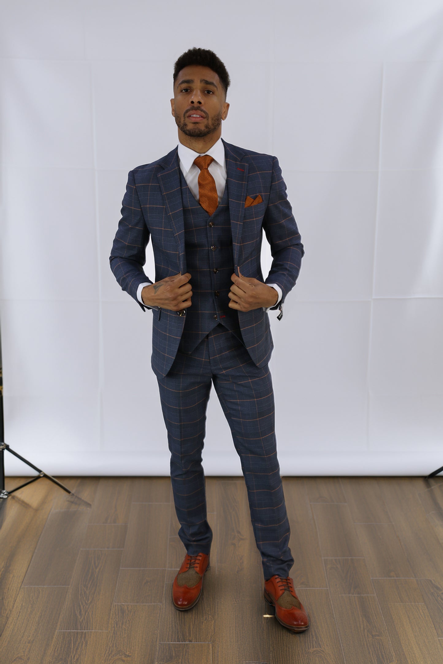 Thomas Check Three Piece Suit