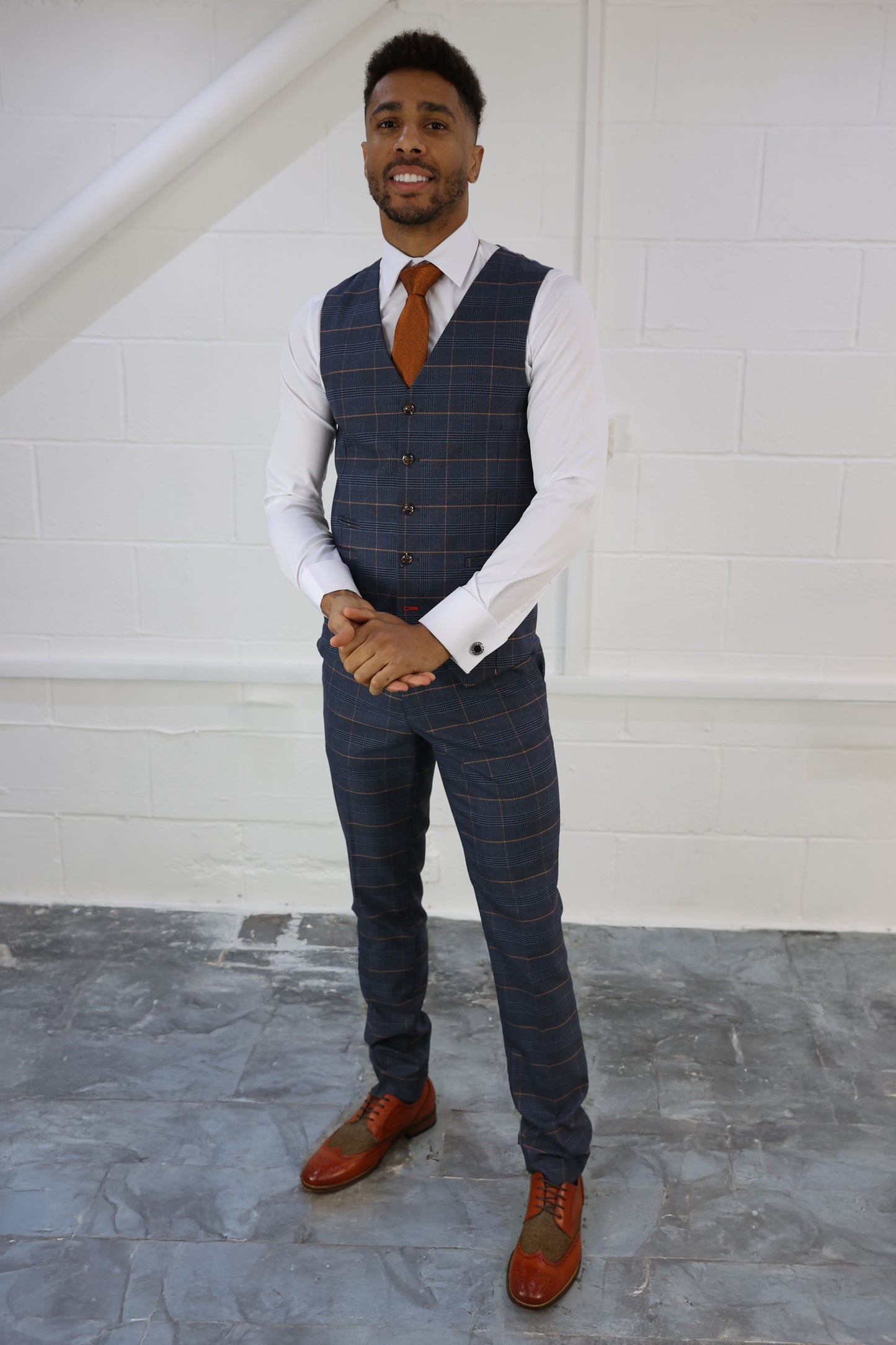 Thomas Check Three Piece Suit