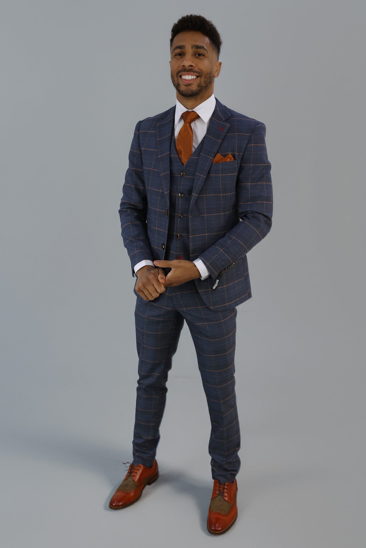 Thomas Check Three Piece Suit