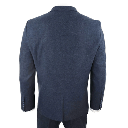 Truclothing Navy Tweed Three Piece Suit