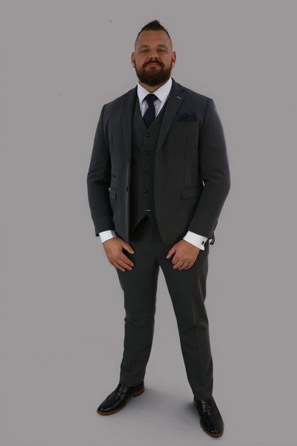 Vincent XL Charcoal Three Piece Suit