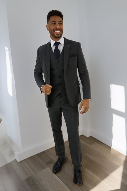 Vincent Charcoal Three Piece Suit