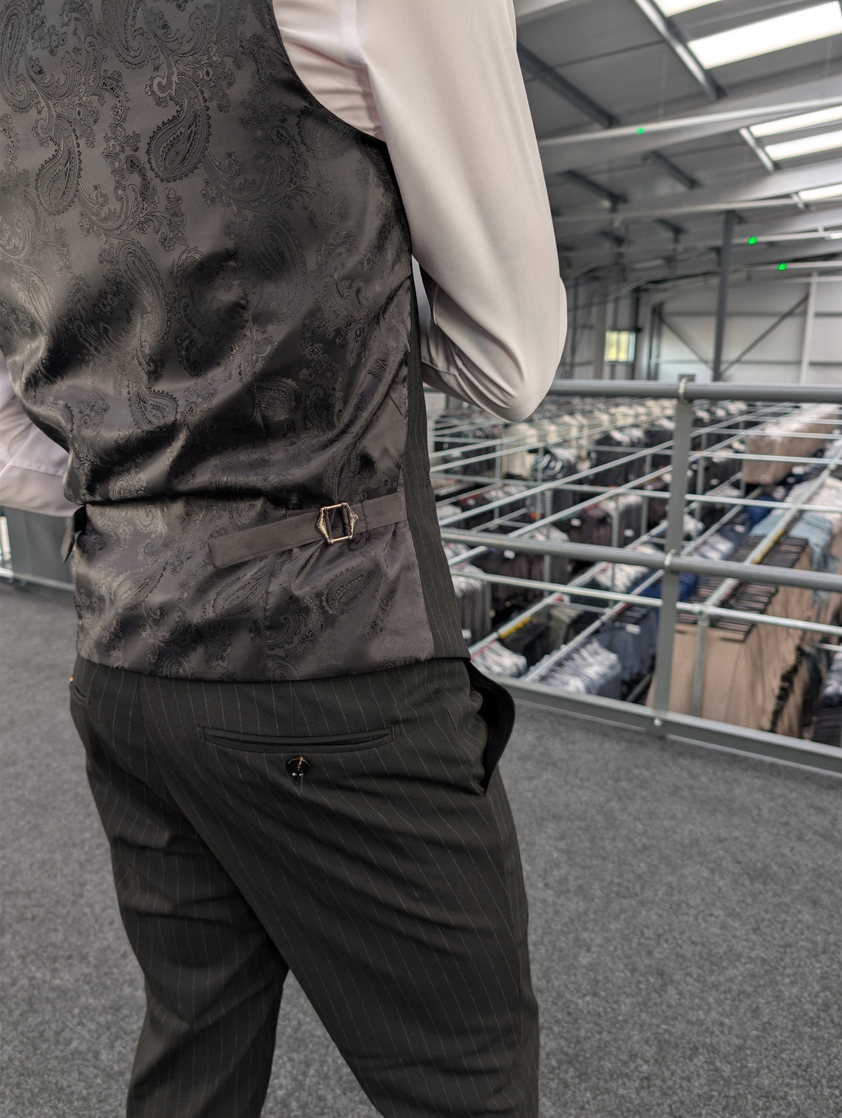 Black Pinstripe Three Piece Suit