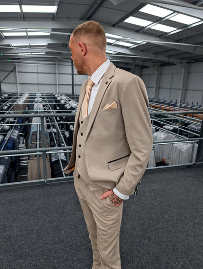 Charles Beige Three Piece Suit