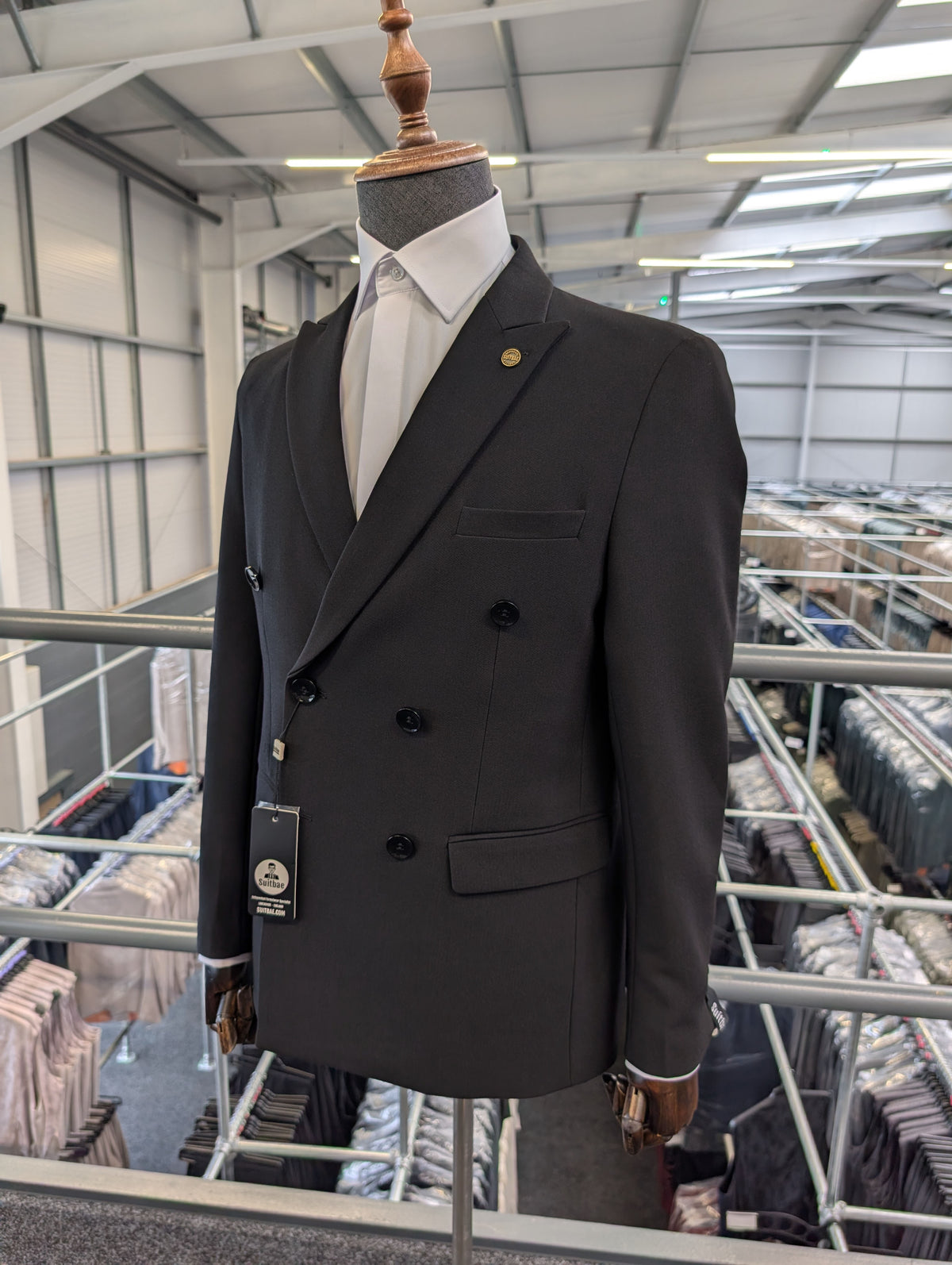 DIABLO BLACK DOUBLE-BREASTED BLAZER