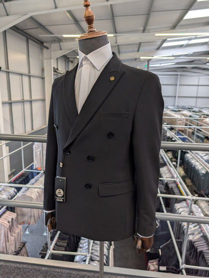 DIABLO BLACK DOUBLE-BREASTED BLAZER