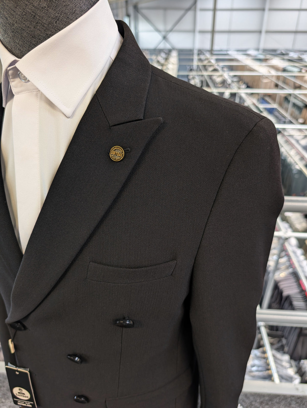 DIABLO BLACK DOUBLE-BREASTED BLAZER