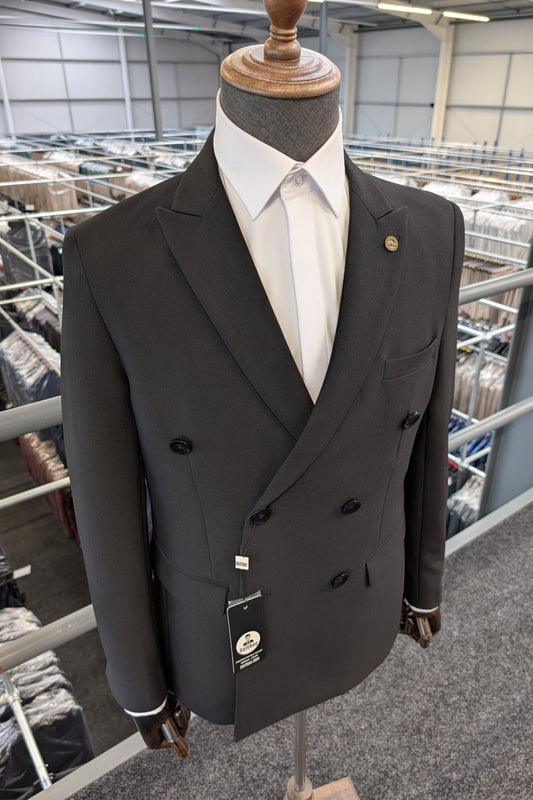 DIABLO BLACK DOUBLE-BREASTED BLAZER