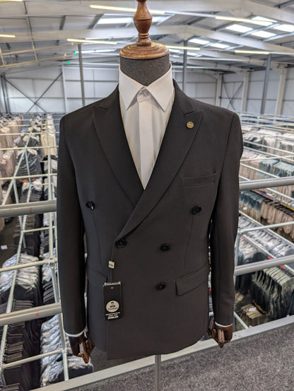 DIABLO BLACK DOUBLE-BREASTED BLAZER