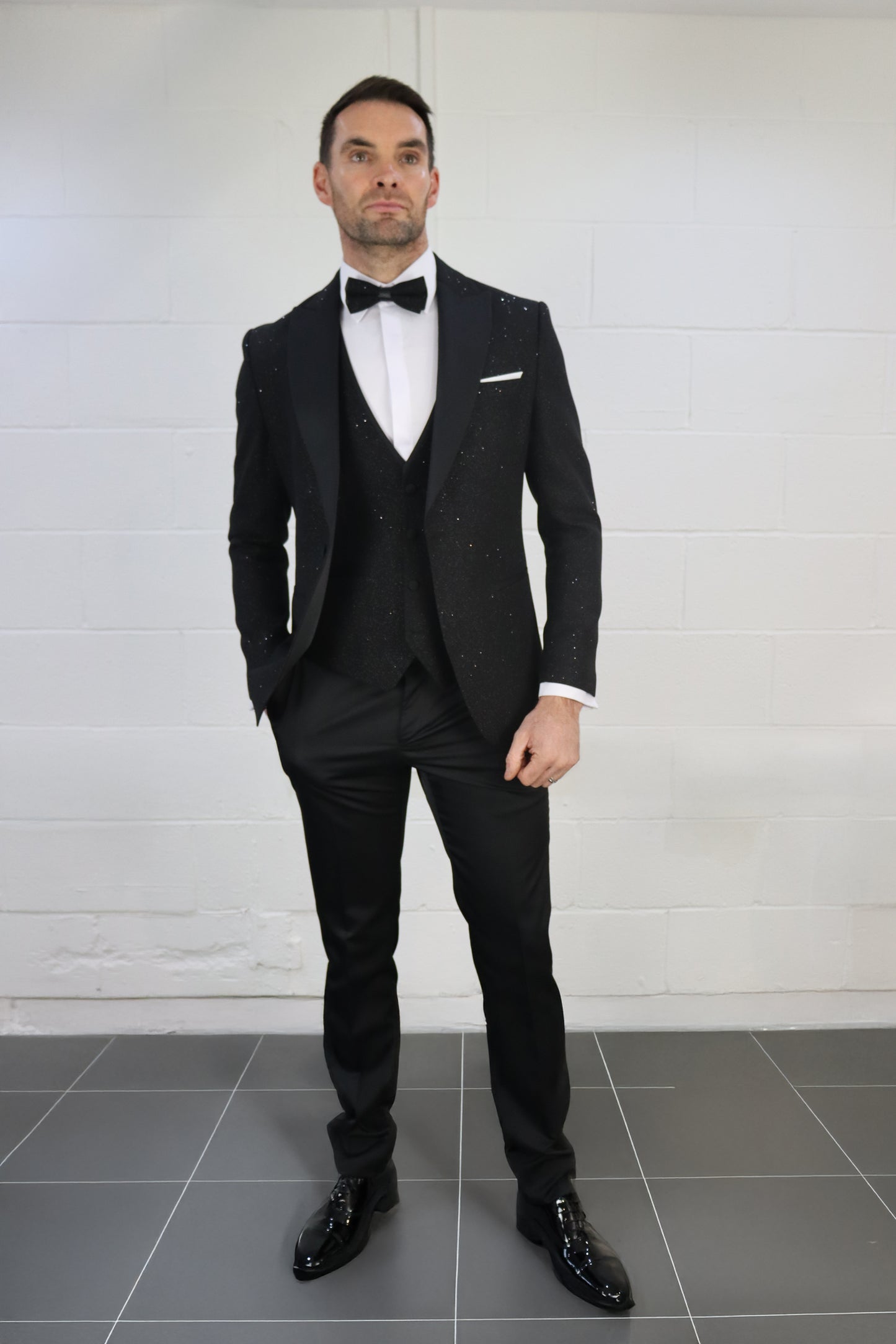 Black Sparkly Three Piece Tuxedo