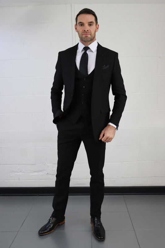 Majid Black Diamond Three Piece Suit