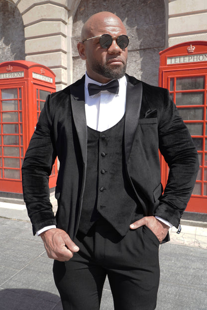 Black Velvet Tuxedo Jacket