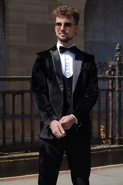 Black Velvet Tuxedo Jacket