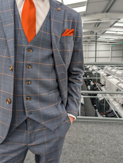 Thomas Check Three Piece Suit