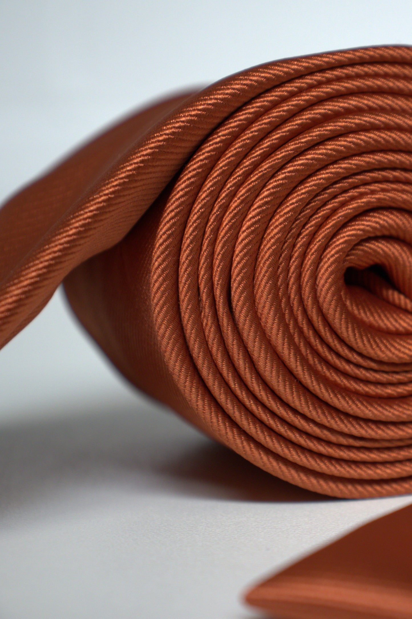 Burnt Orange / Rust Satin Tie Set
