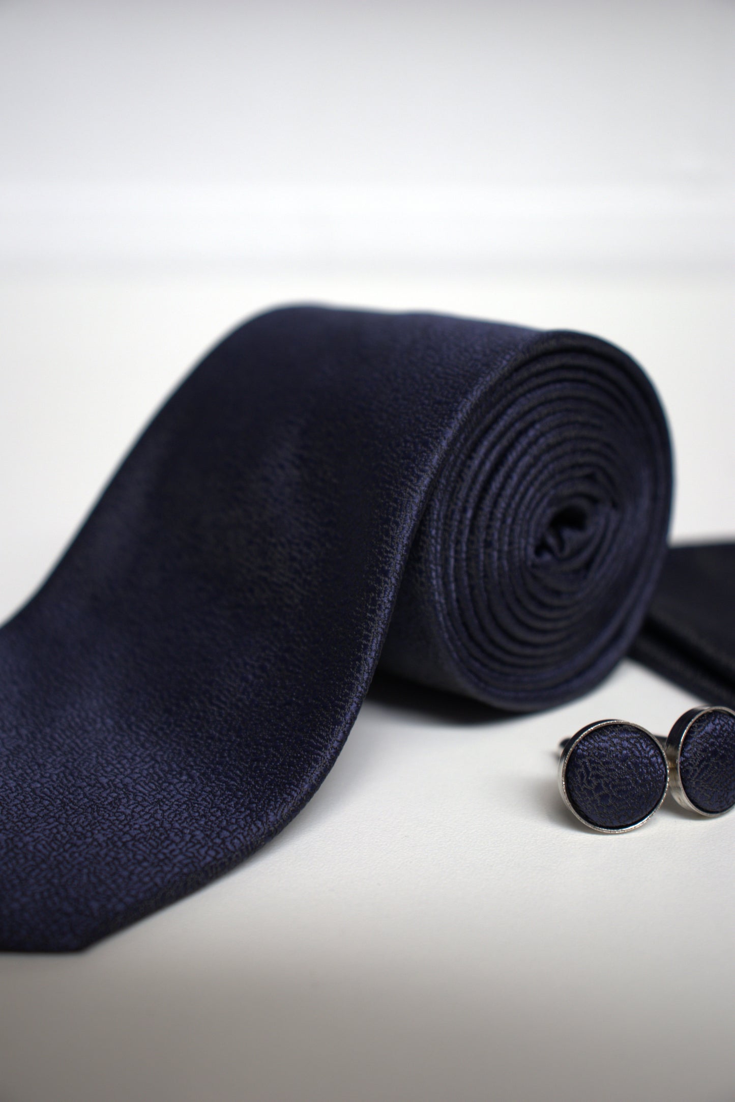 Dark Blue / Navy Textured Tie Set