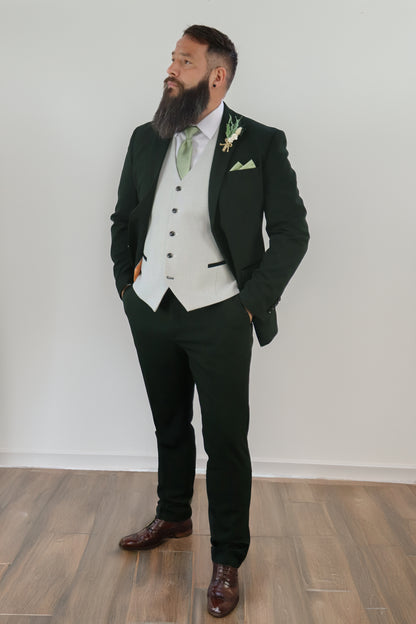 Charles Green Contrast Stone Three Piece Suit