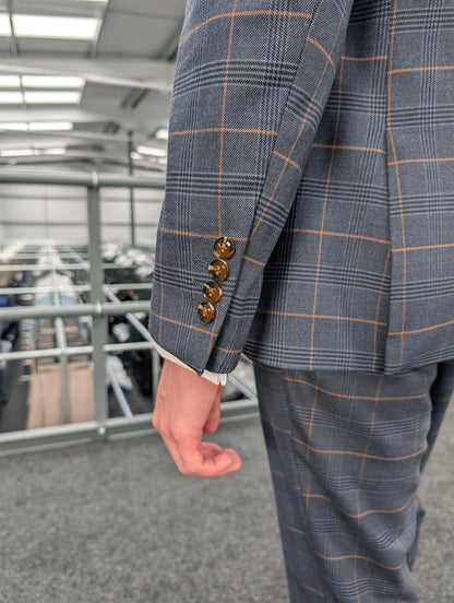 Thomas Check Three Piece Suit