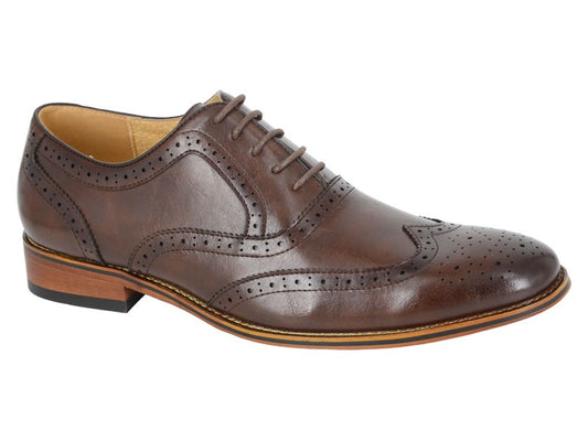 Solid Brown Leather Brogue