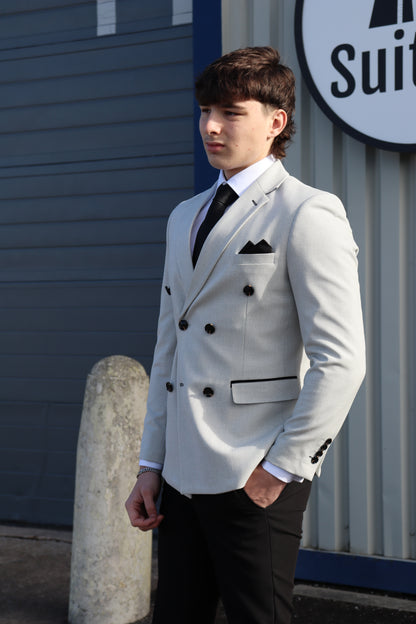 COMING SOON ⌛ Charles Stone Double Breasted Contrast Three Piece Suit