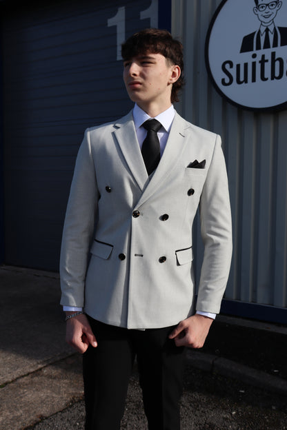 COMING SOON ⌛ Charles Stone Double Breasted Contrast Three Piece Suit