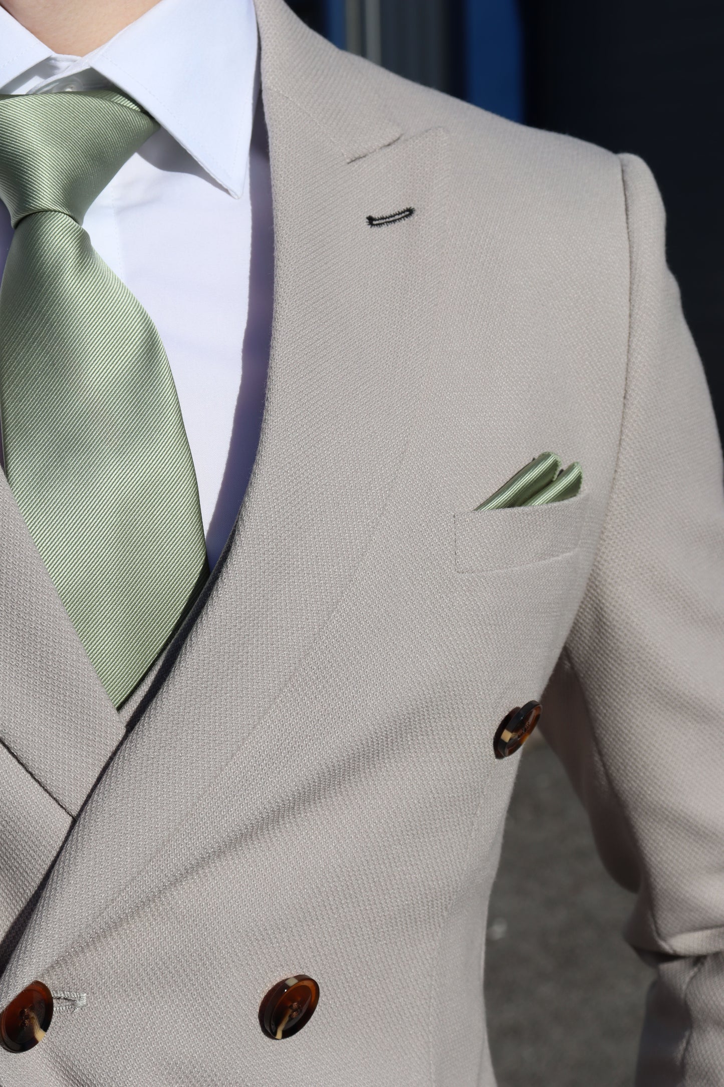 COMING SOON ⌛ ESCOBAR Stone Textured Double Breasted Three Piece Suit