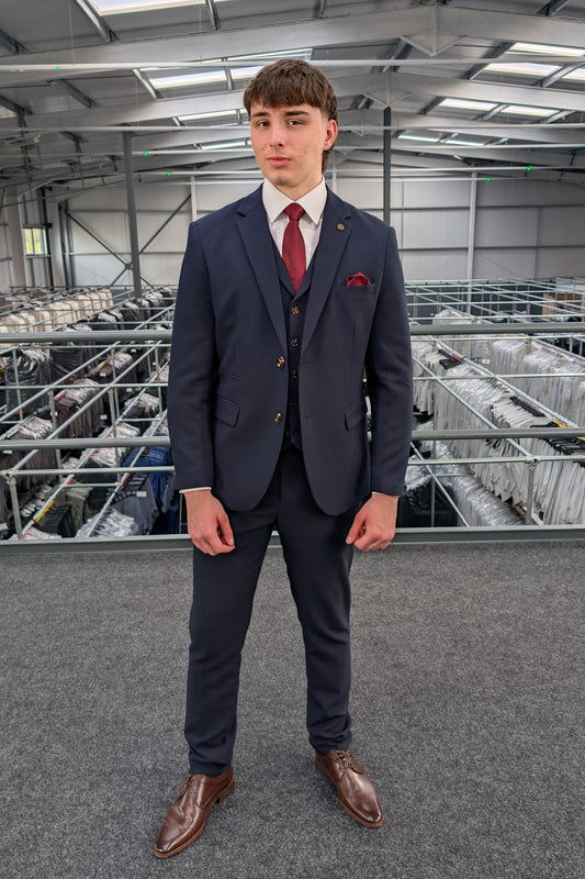 Lawrence Navy Three Piece Suit
